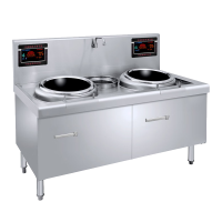 意黛斯(YIDAISI)商用电磁炉双头单尾15kw*2灶台小炒炉 食堂电灶台电炒炉 YDS-DCXCZ40-15*2SD