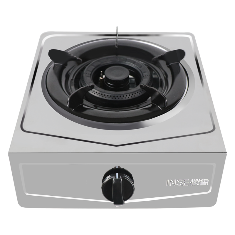 樱雪INSE燃气灶单灶 66%热效率一级能效 台式煤气灶单灶 家用不锈钢5.2KW猛火单眼灶具 铜火盖T2321天然气