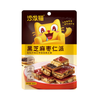 沙发猫 黑芝麻枣仁派100g*3袋装 芝麻干果夹核桃仁零食