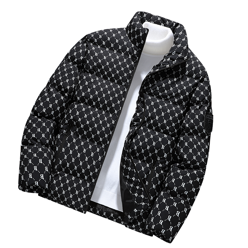 羽绒棉衣男年新款青年男士冬季外套保暖御寒B字棉衣上衣 SJUN2808