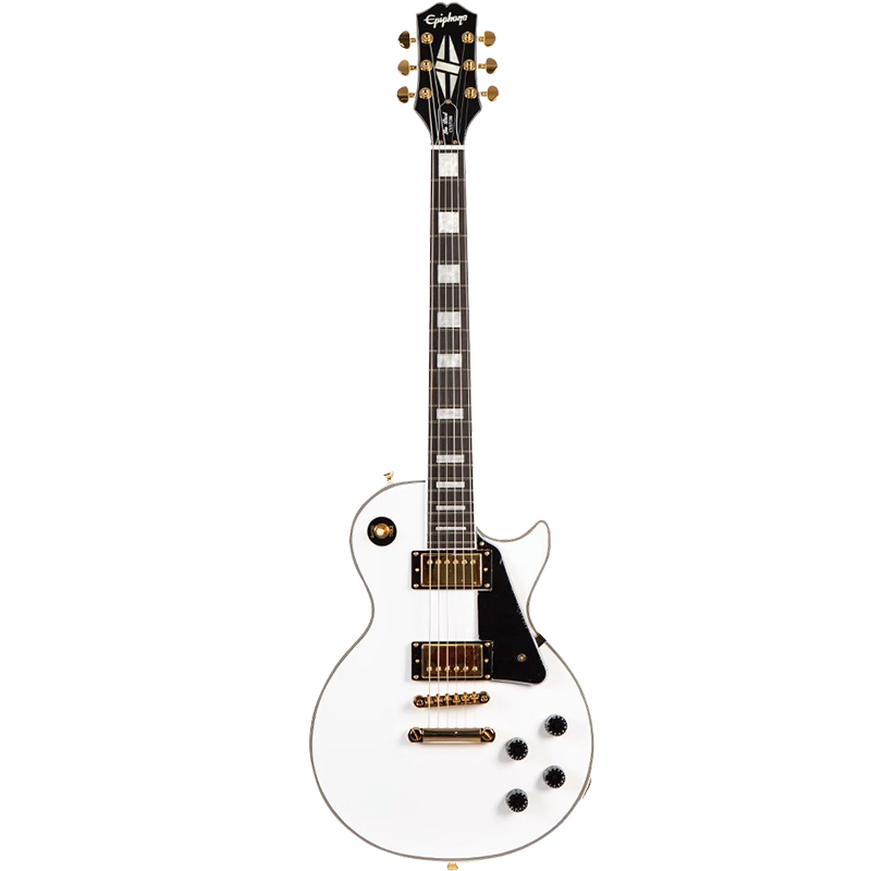 epiphone易普锋电吉它初学者入门男女生专用Les paul Custom 白卡