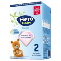 有效期到26年6月-四罐装-Hero Baby经典纸盒婴幼儿配方奶粉2段(6-12个月)700g盒装