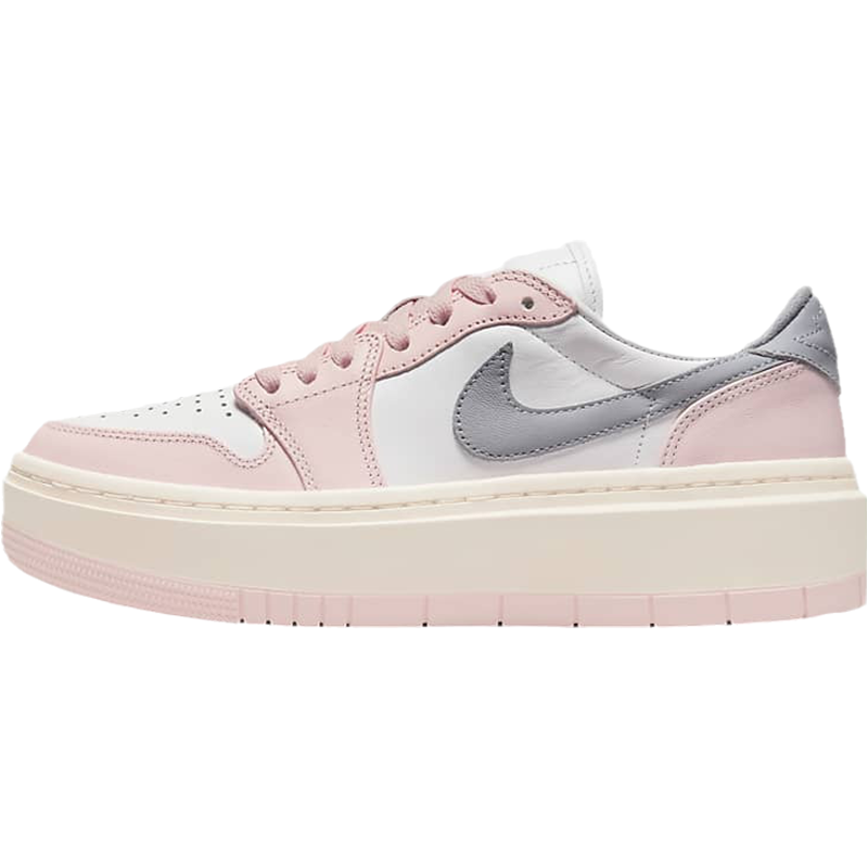 耐克Air Jordan 1 Low AJ1 女款粉白厚底缓震皮面板鞋DH7004-600