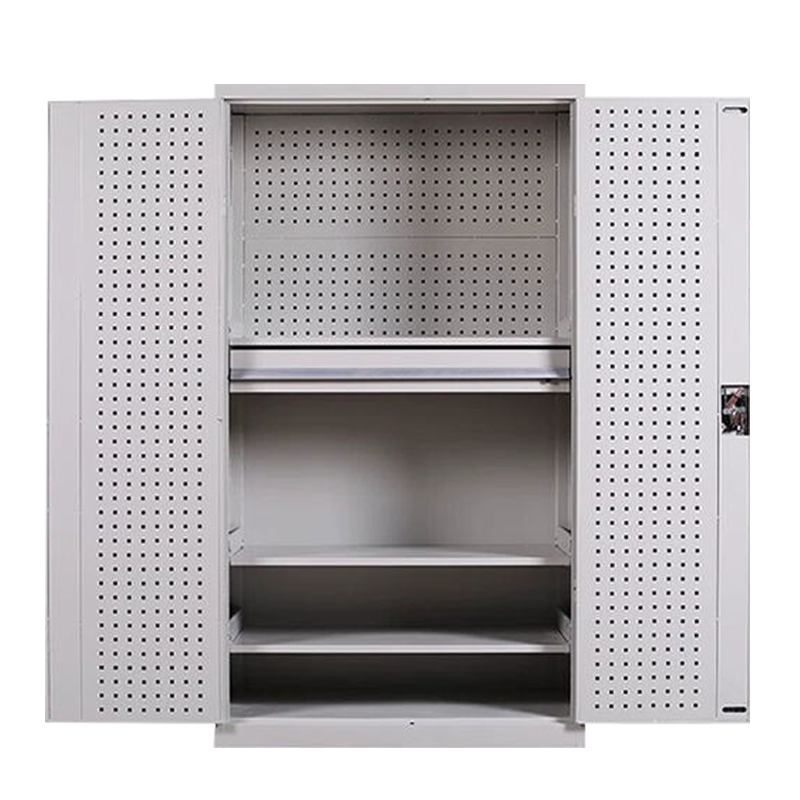 汉诺鑫威工具柜加厚铁皮储物柜工厂车间用带抽屉汽修多功能收纳柜通门内一抽柜灰白色