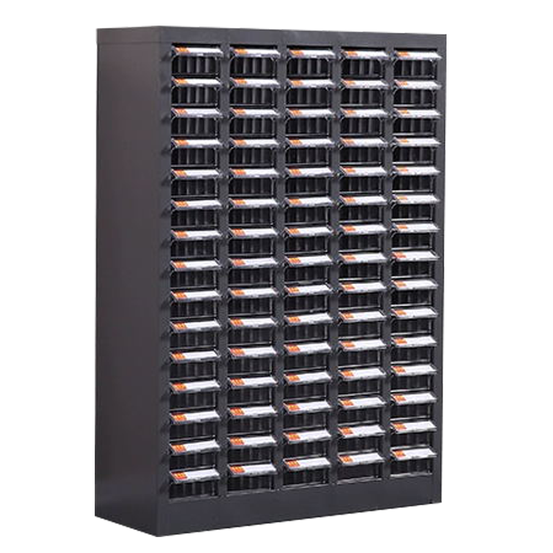 DXBG文件柜零件整理柜抽屉式铁皮柜分类柜75抽透明小号抽屉无门加厚款