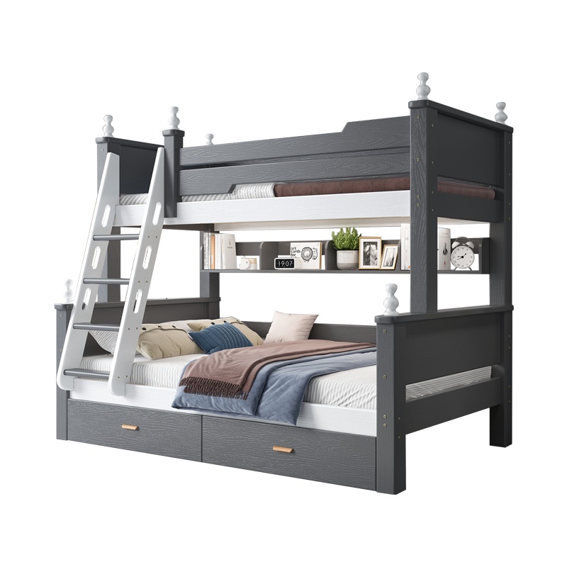 兰秀家居 上下铺简约双层床实木高低床多功能小户型上下床两层子母床儿童床两层子母床儿童床成人床大人床成年床母子床