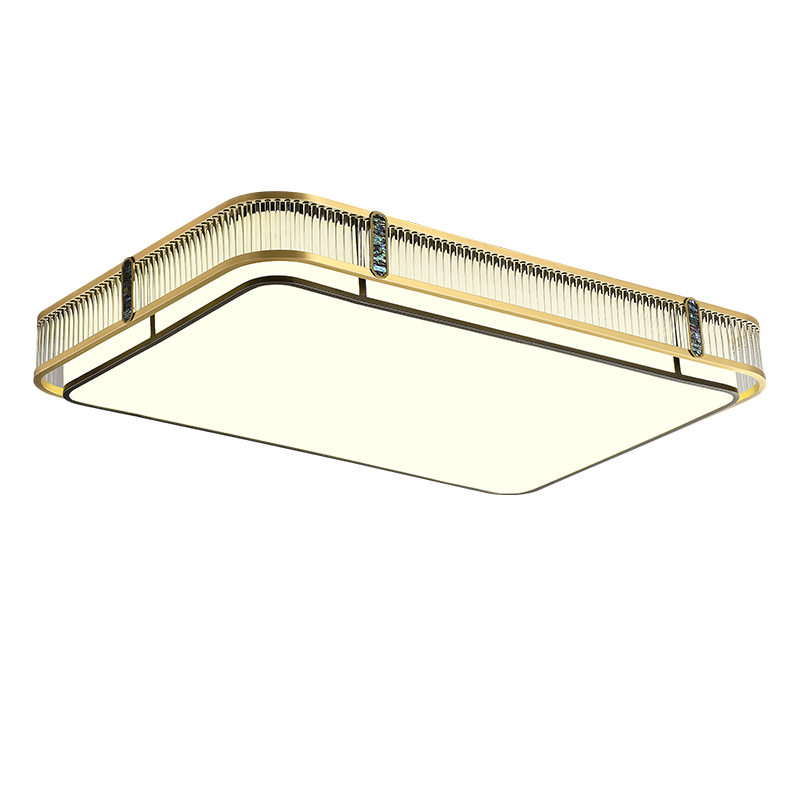 觅物 新中式吸顶灯方形客厅卧室房间现代简约轻奢复古中国风顶灯宋国消毒质量保护创面