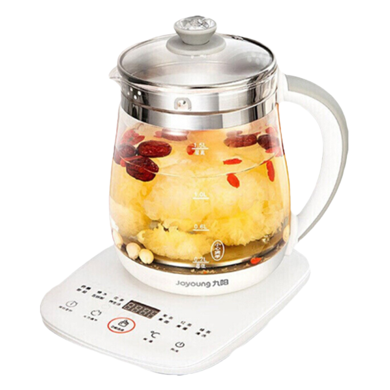 九阳 (Joyoung) 养生壶 DGD1506BQ 煎药壶迷你玻璃花茶壶煮茶器电水壶热水壶烧水壶电热水壶1.5L