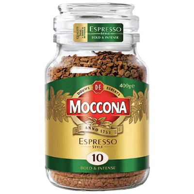 [赠极光粉吸管杯300ml]摩可纳Moccona 经典10号意式浓缩冻干速溶咖啡 无蔗糖黑咖啡 400g