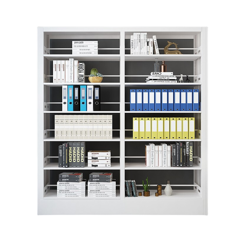 域赢钢制书架学校图书馆书店书籍室阅览室单面书架资料架一列三组五层