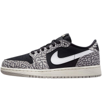 耐克女鞋Nike Jordan 1 AJ1爆裂纹大童复古低帮篮球鞋CZ0858-001