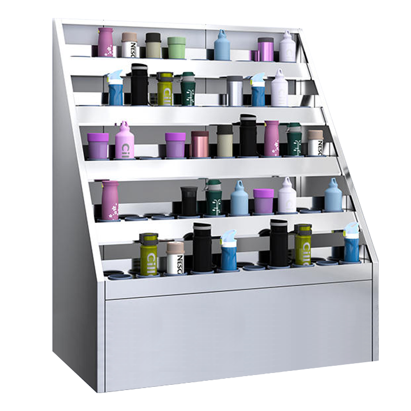 汉诺鑫威304不锈钢员工车间多格茶杯放置收纳柜50位水杯架1250*1050*590