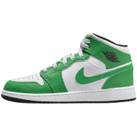 耐克女鞋JORDAN 1 AJ1白绿中帮大童鞋休闲运动鞋篮球鞋DQ8423-301