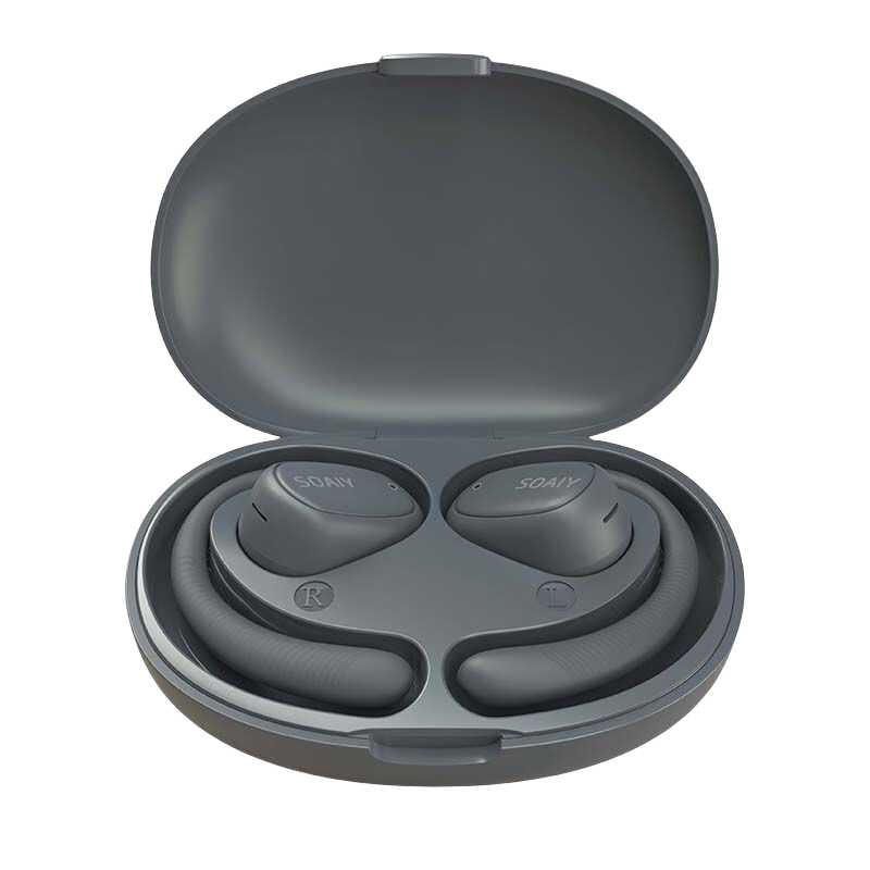 索爱(soaiy)GS5真无线运动蓝牙耳机骨气传导不入耳挂耳式气感开放头戴跑步适用于华为苹果手机