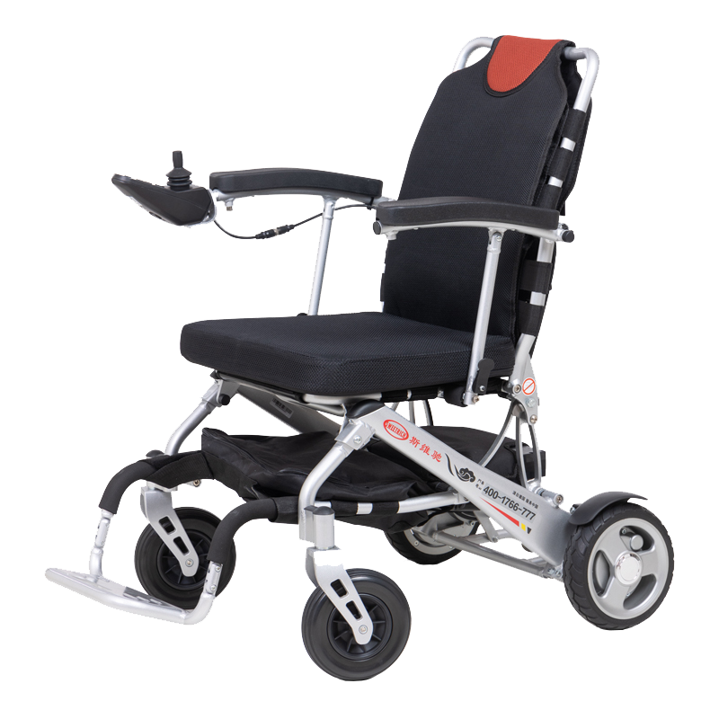 德国斯维驰007 电动轮椅车轻便易折叠 老人小型轮椅仅重19KG 可上飞机进口配置电磁刹车 20安锂电池续航约25KM