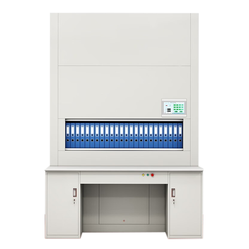 汉诺鑫威智能档案回转柜全自动选层密集柜可升降文件柜自选层落地凭证柜联网控制+灯光定位柜