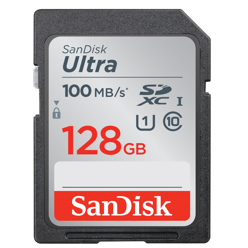 [官方授权]闪迪(SanDisk)SD卡128G SDXC高速C10 松下佳能单反相机存储卡128G 读取140M
