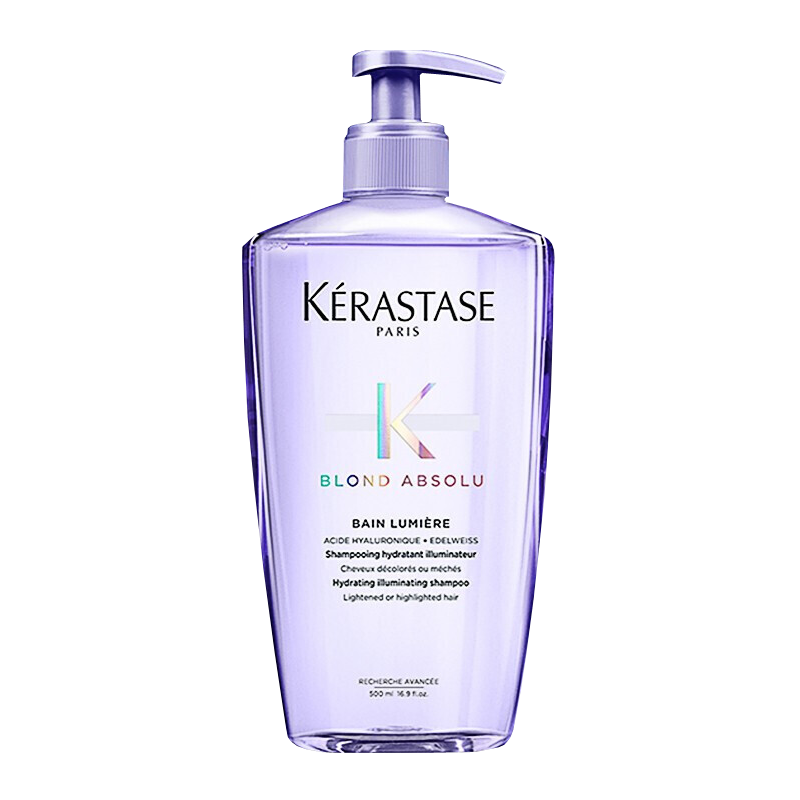 卡诗(KERASTASE)玻尿酸水光洗发水500ml 耀光凝色留香柔顺防毛躁
