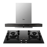 美的(Midea)家用抽油烟机23立方变频大吸力欧式顶吸 挥手控制 820pa大风压 烟灶套装TV701+T-HQ6M