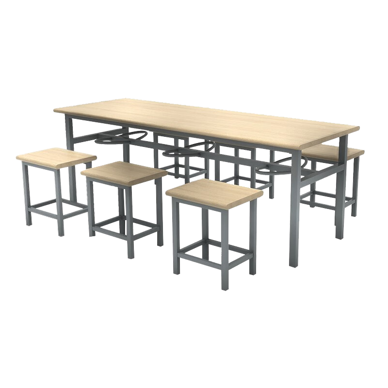 正斌冷轧钢六人餐桌学生食堂公司职员户外桌椅组合1600*600*750