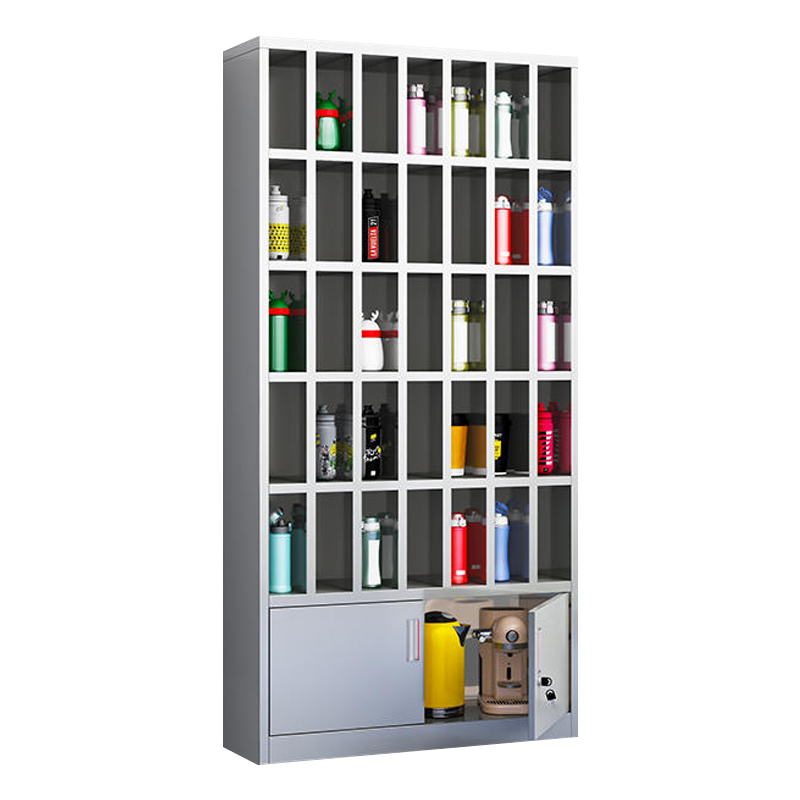 正斌304不锈钢员工车间多格茶杯放置收纳柜25格水杯柜1800*900*250