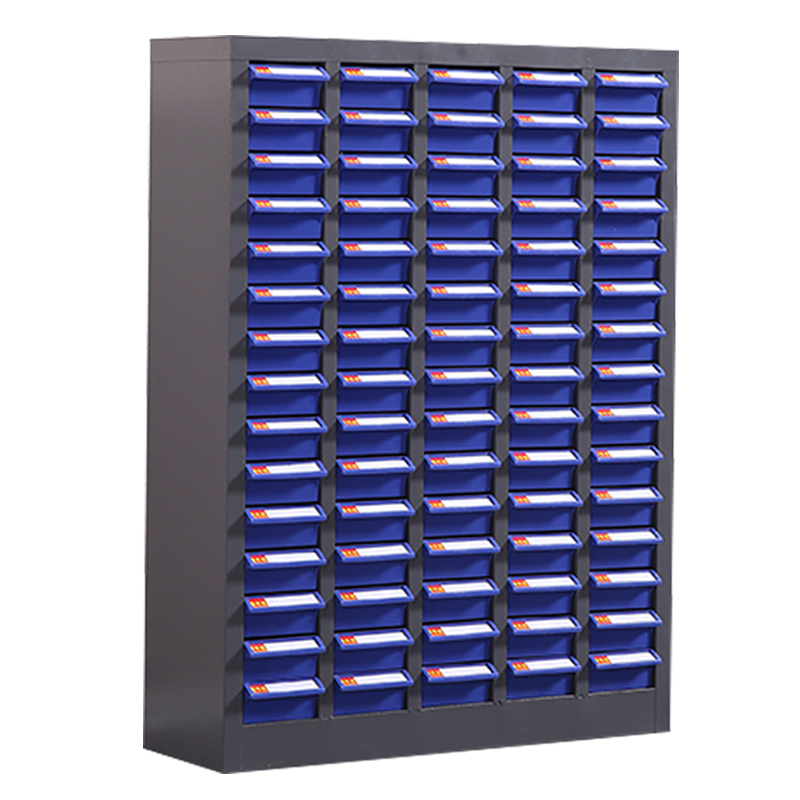 阿拉贡零件整理柜抽屉式票据柜工具分类柜元件收纳盒75抽蓝色小号抽屉无门标准款