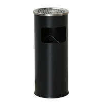 东升顺不锈钢垃圾桶烟蒂柱灭烟桶带烟灰缸室外电梯口立式丽格圆形黑色