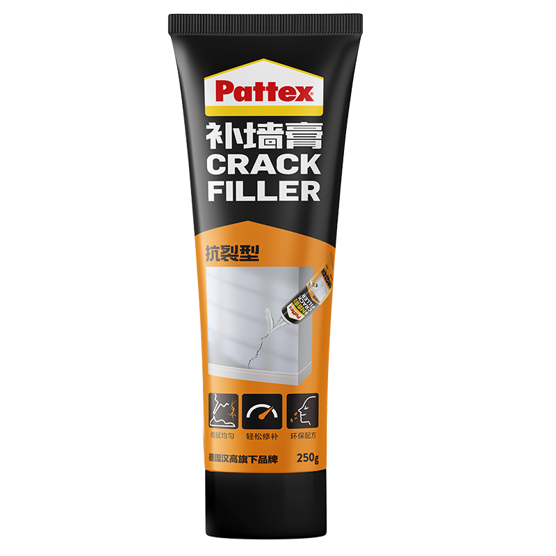 百得(Pattex)墙面修补膏补墙膏墙面白色腻子粉刷墙裂缝修复翻新神器家用 250g*1支
