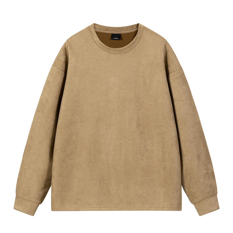 蒙洛里克长袖t恤男2023春秋新款白色卫衣休闲纯色打底衫潮牌港风风MYW23-5535