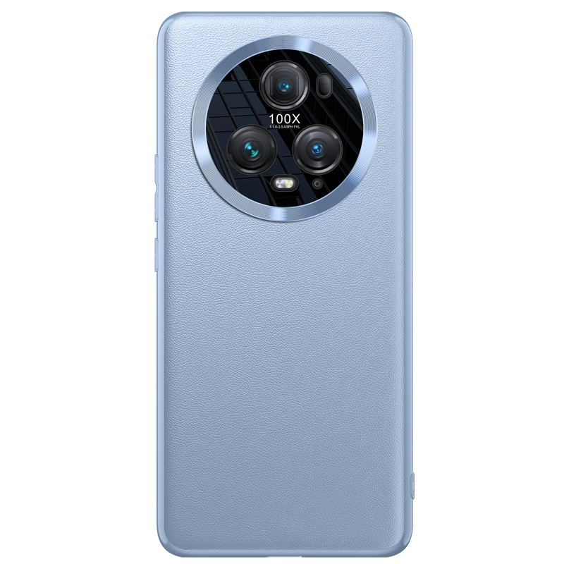 魅爱琳 荣耀Magic5/Pro手机壳 保护套华为外壳 商务新素皮 全包轻薄防摔电镀软套 镜头保护日韩时尚潮壳 手机套