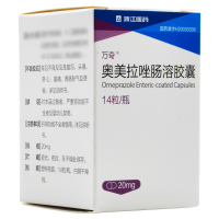 浙江医药 奥美拉唑肠溶胶囊 20mg*14粒*1瓶/盒