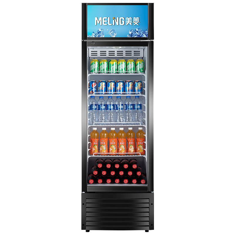美菱(MeiLing)287L商用冷藏立式冷柜 饮料饮品单门展示冰柜 超市小卖部陈列柜 SC-287LHM