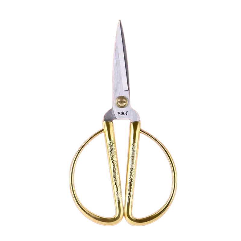 王麻子剪刀开业剪彩结婚喜事专用龙凤剪子裁缝手工锋利剪纸布料剪