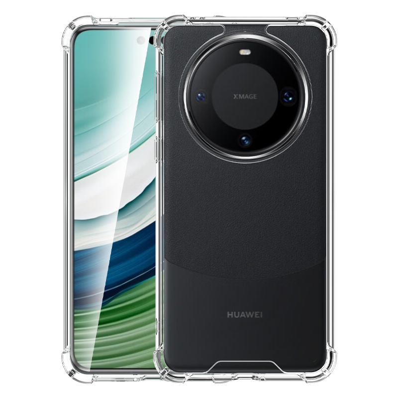 屹讴 华为mate60pro手机壳保护套huawei mate60防摔全包/软壳硅胶(有挂绳孔)保护套 透明