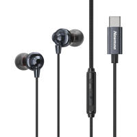 纽曼有线耳机XL15 Type-c 铁灰色 入耳式久戴不痛HIFI环绕立体声适用安卓OPPO手机笔记本平板多功能线控