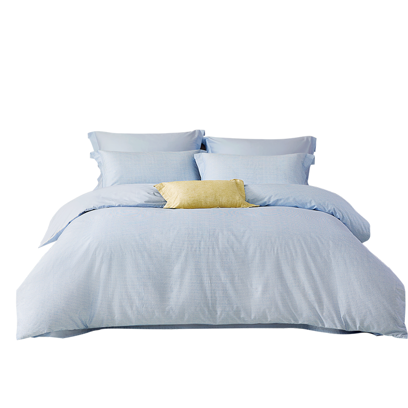 LOVO乐蜗家纺床上用品四件套全棉纯棉磨毛床单简约被套三件套床品