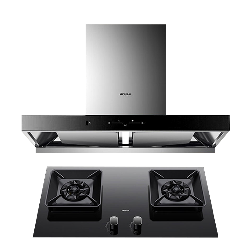 [变频]老板(ROBAM)烟灶套餐两件套 欧式触控式挥手智控22立方抽油烟机+5.2kW灶具套装60D1S+57B6D