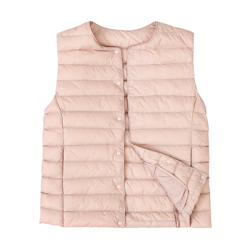 蒙洛里克反季轻薄款马甲背心简约舒适时尚羽绒服女纯色潮8901