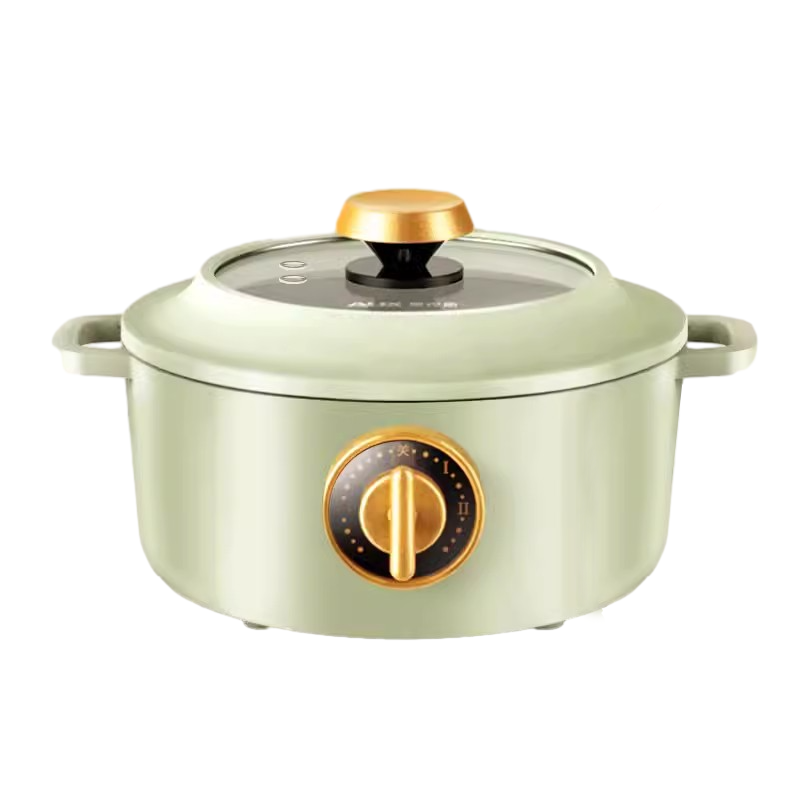 奥克斯(AUX)电煮锅HX-25B01白色家用大容量多功能学生宿舍电火锅炒蒸煮一体锅不粘锅