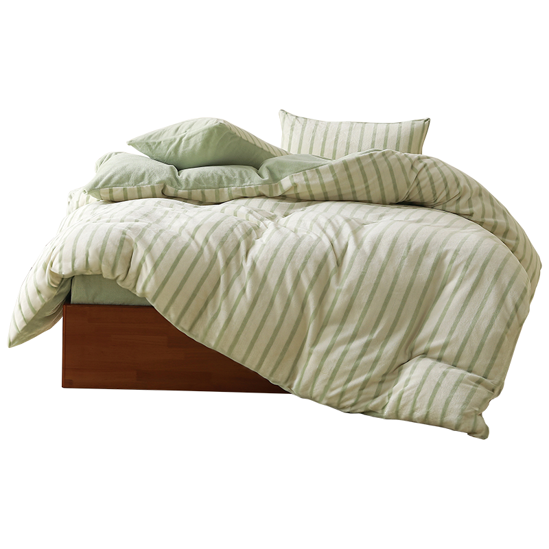 水星家纺 牛奶绒四件套加厚保暖暖绒套件珊瑚绒学生宿舍床品新品