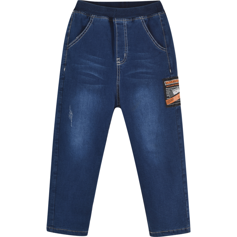 铅笔俱乐部童装男童长裤2023冬装新款儿童双层加绒牛仔裤大童裤子