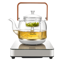 新功(SEKO)全自动底部上水壶电热烧水壶 喷淋式蒸汽煮茶器 茶具套装玻璃烧水壶