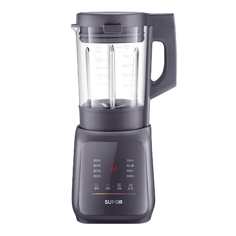 苏泊尔(SUPOR)破壁料理机家用2-3人多功能豆浆机预约加热1.75L蒸汽清洗榨汁机搅拌机料理机辅食机SP79S单杯体