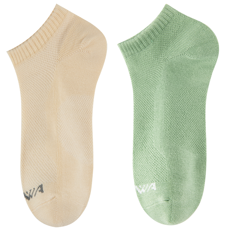 WZWA竹纤维女袜子夏季薄款网眼透气吸汗防臭抑菌袜运动男士浅口短袜