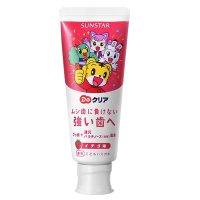 日本巧虎(SUNSTAR)儿童牙膏70g/支 含氟防蛀婴幼儿宝宝牙膏可用2-8岁 含氟清洁清新口气 草莓味