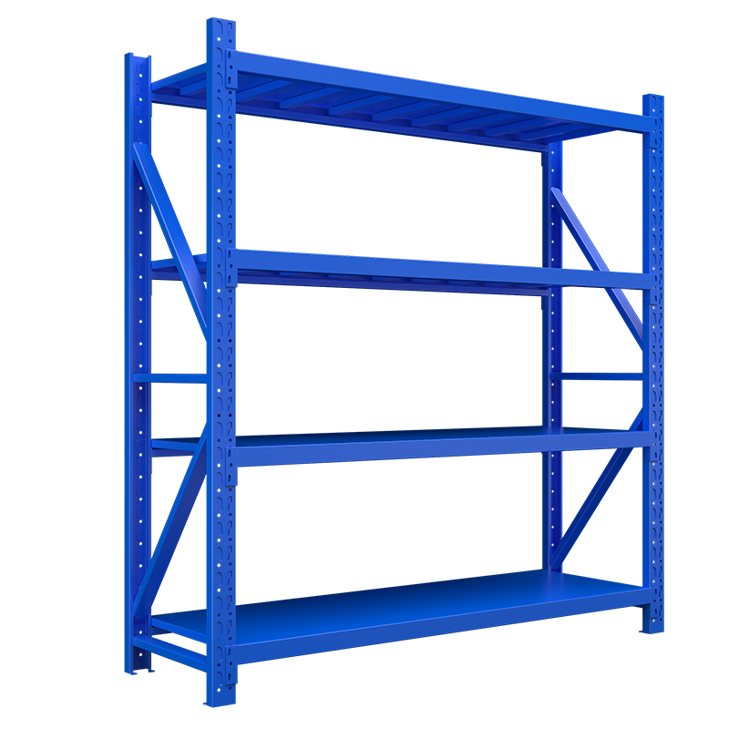 臻远 zycz-09 中型仓储货架置物架仓库铁架子地下室货架 1500*600*2000 蓝色