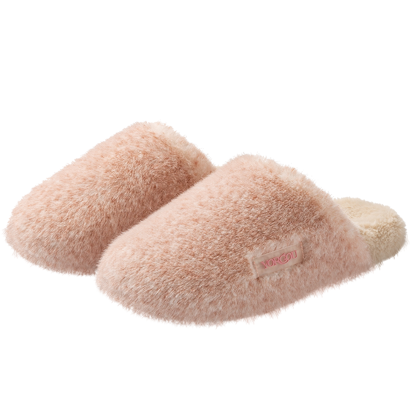 远港毛毛棉拖鞋女秋冬季家用保暖室内软底情侣居家毛绒拖鞋冬款男