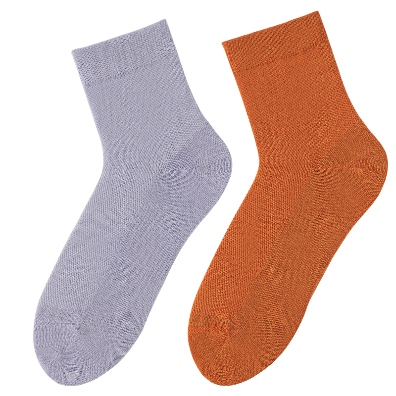 WZWA竹纤维袜子女夏季薄款抑菌透气吸汗防臭男袜防脚气运动无骨中筒袜6双/盒