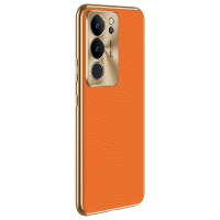 魅爱琳 VIVO S17/s17Pro手机壳保护套外壳 商务牛皮真皮 全包轻薄防摔软边 电镀时尚 镜头保护 手机套