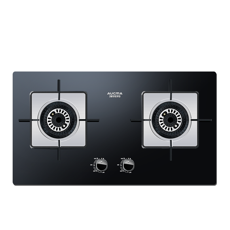 澳柯玛(AUCMA)燃气灶JZT-3D025B 双灶台嵌入式两用 一级能效 4.5KW大火力 不锈钢灶台 天然气